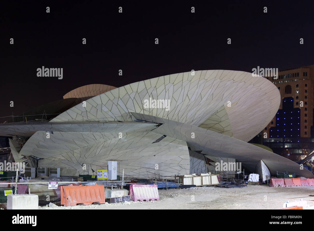 Qatar National Museum Construction Site Stock Photo