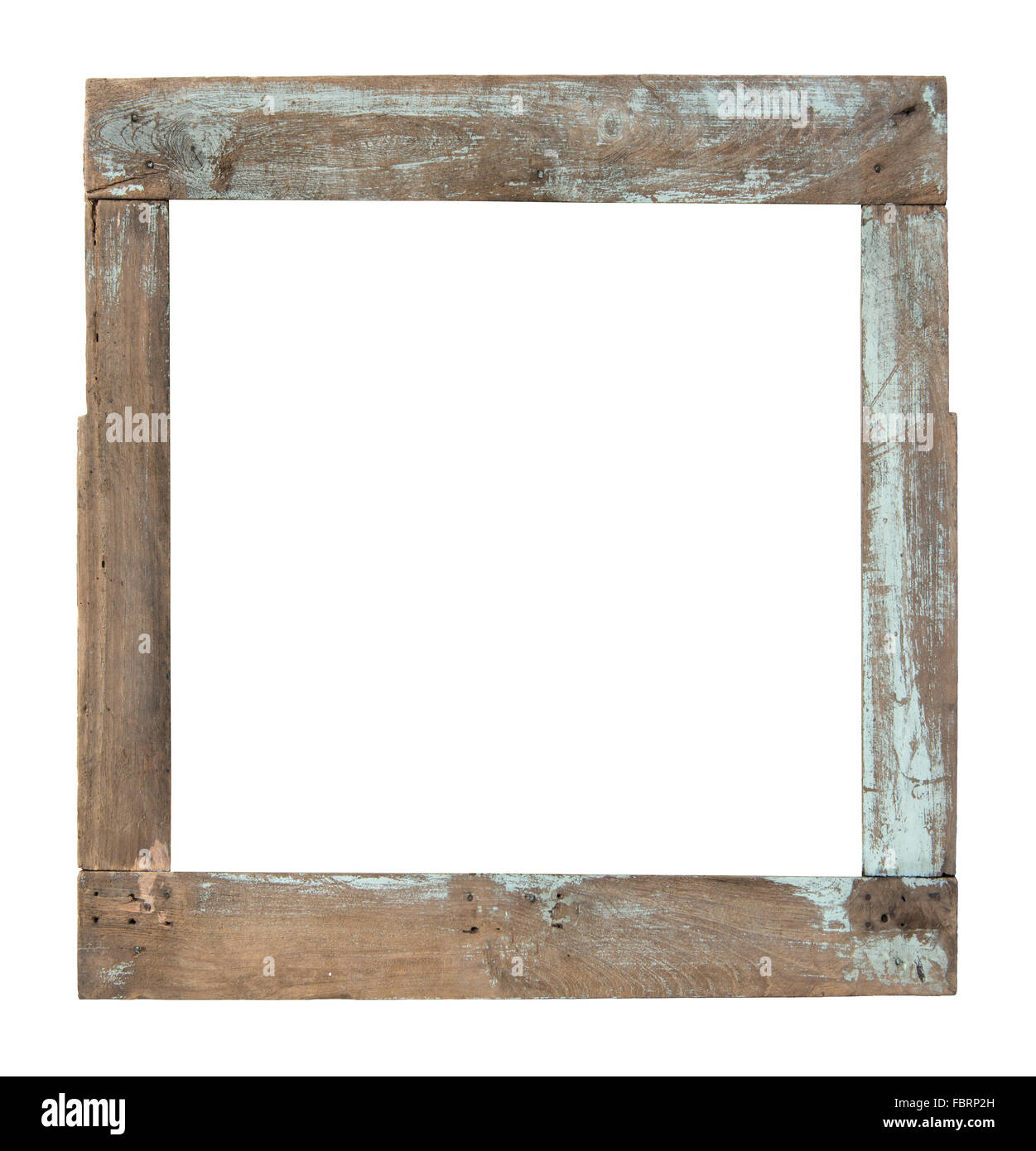 Old wooden window frame isolated on white background Stock Photo - Alamy