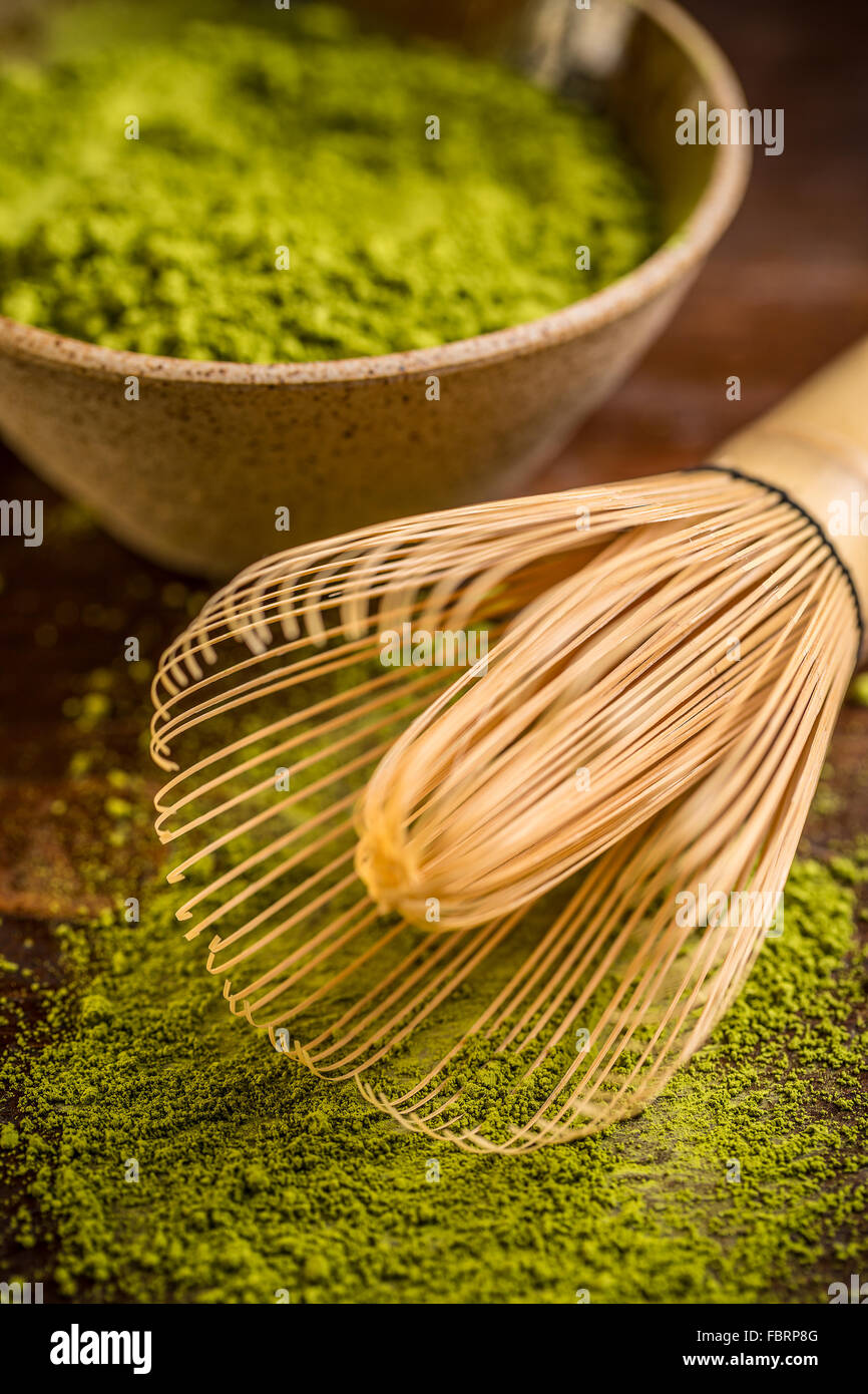 The traditional bamboo whisk for making matcha tea Stock Photo Alamy
