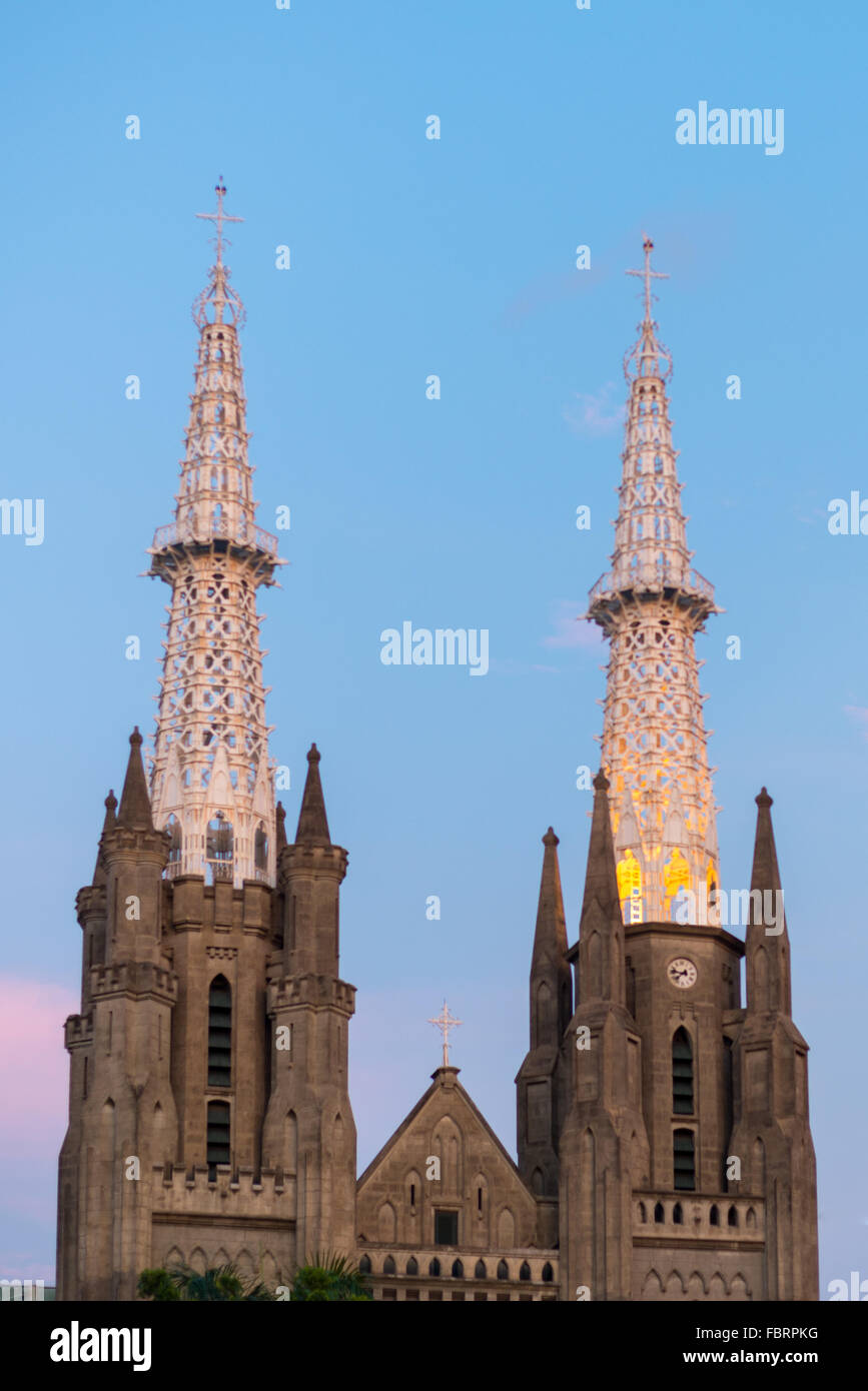 Roman Catholic Cathedral in Jakarta, Indonesia Stock Photo