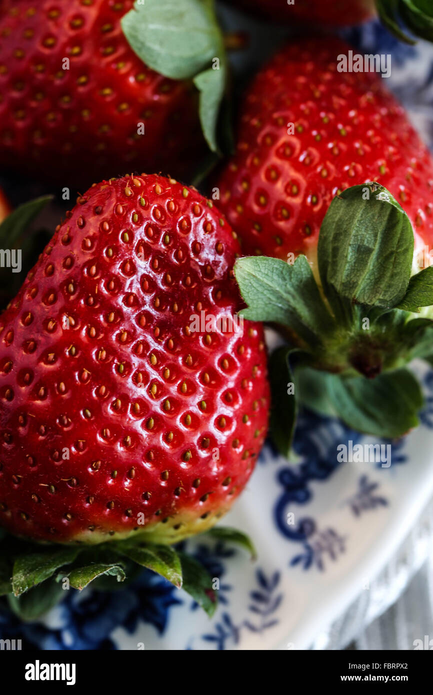 Ripe strawberry closeup Stock Photo - Alamy