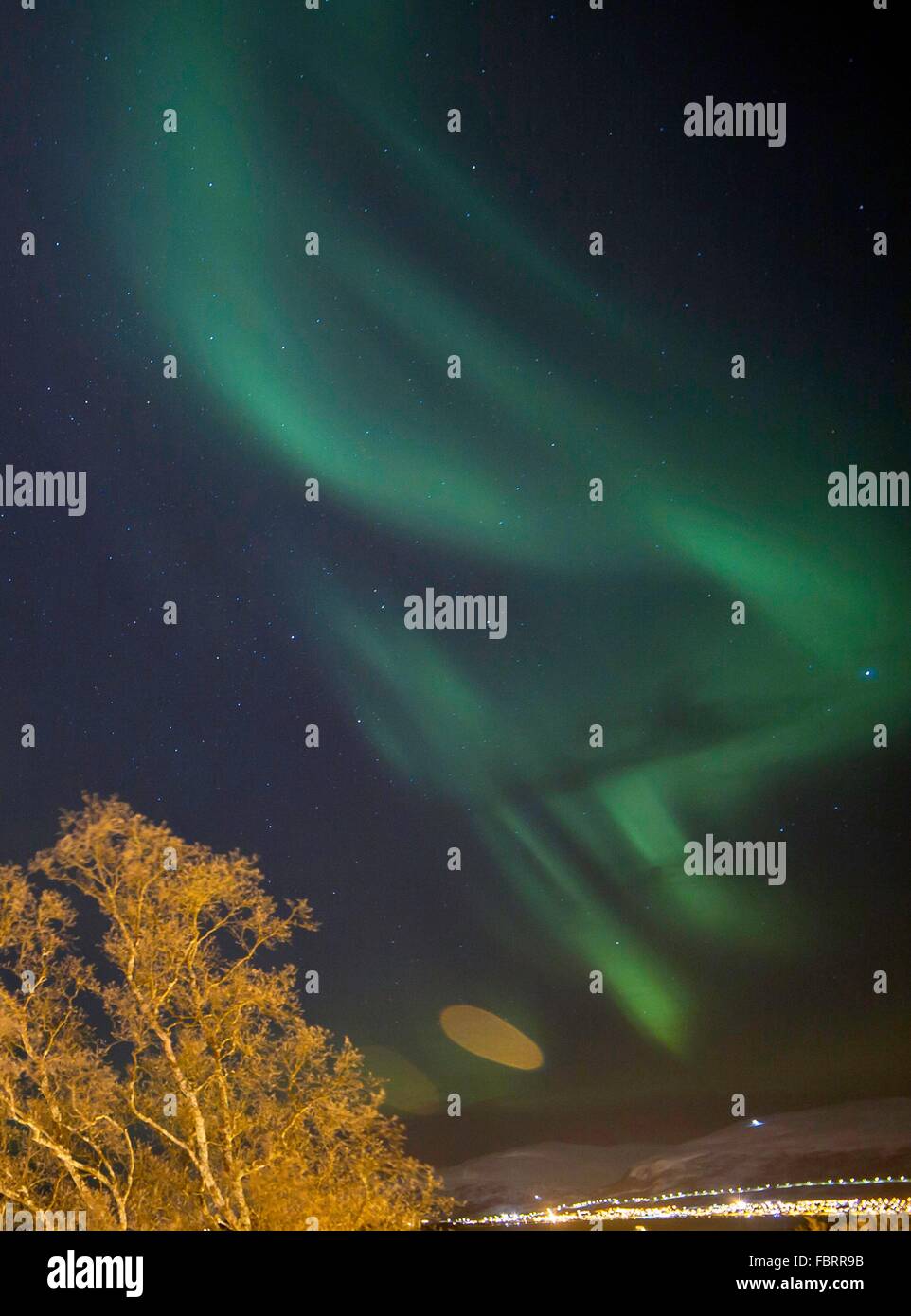 aurora over Tromso, january 2016 Stock Photo - Alamy