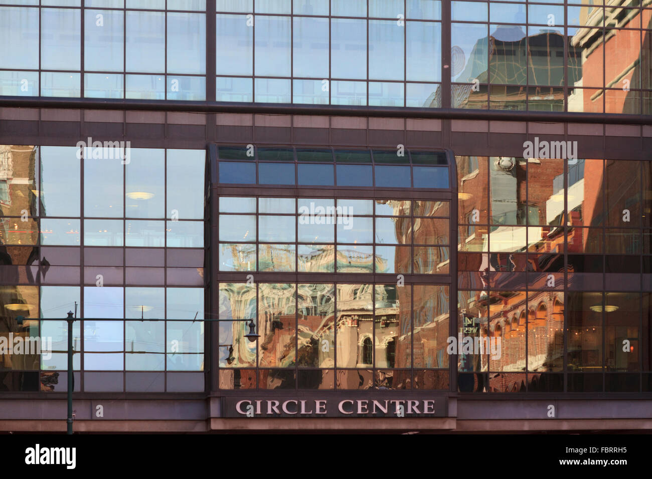Windows reflecting downtown Indianapolis, Indiana buildings (Circle ...