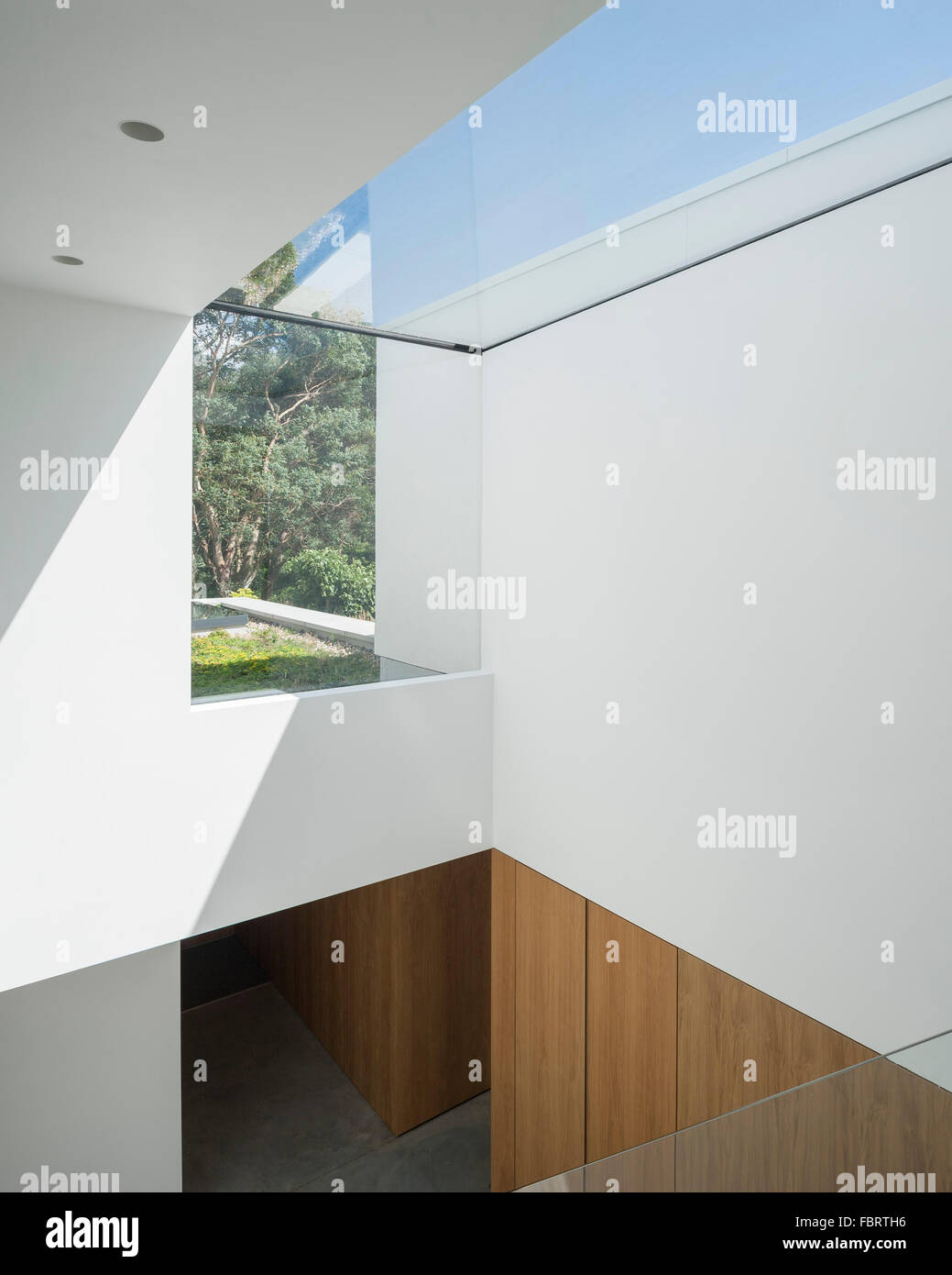 View of picture window and first floor roof light from first floor