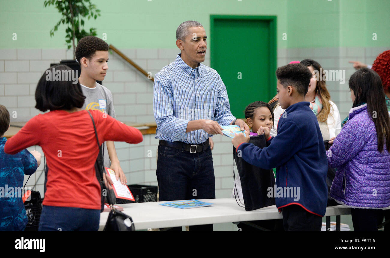 Washington DC, USA. 18th Jan, 2016. United States President Barack