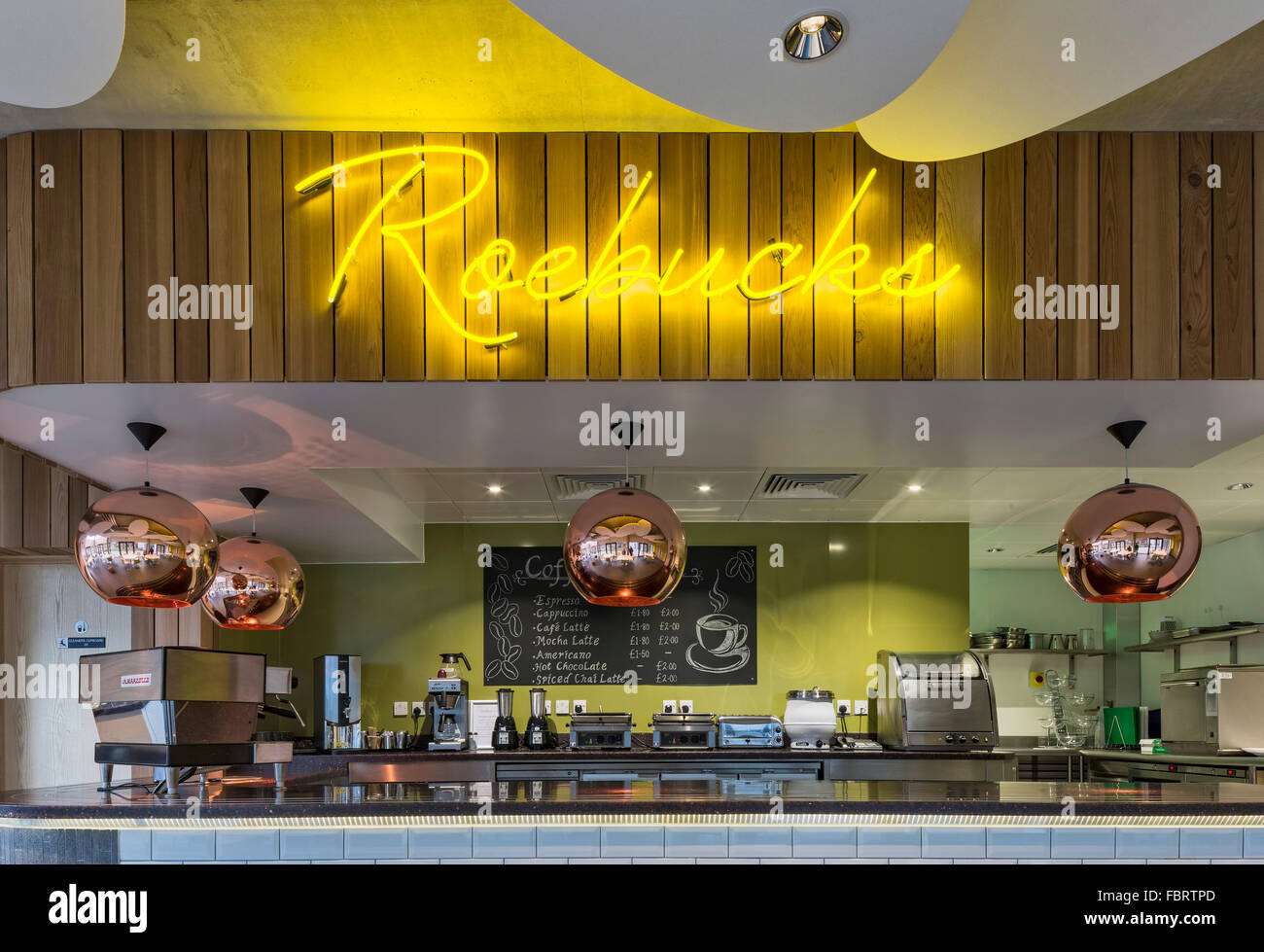Roebucks coffee bar café. Colfe's School sixth form centre, London