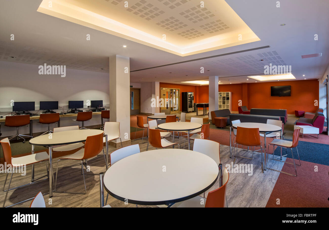 Sixth form common room. Colfe's School sixth form centre, London