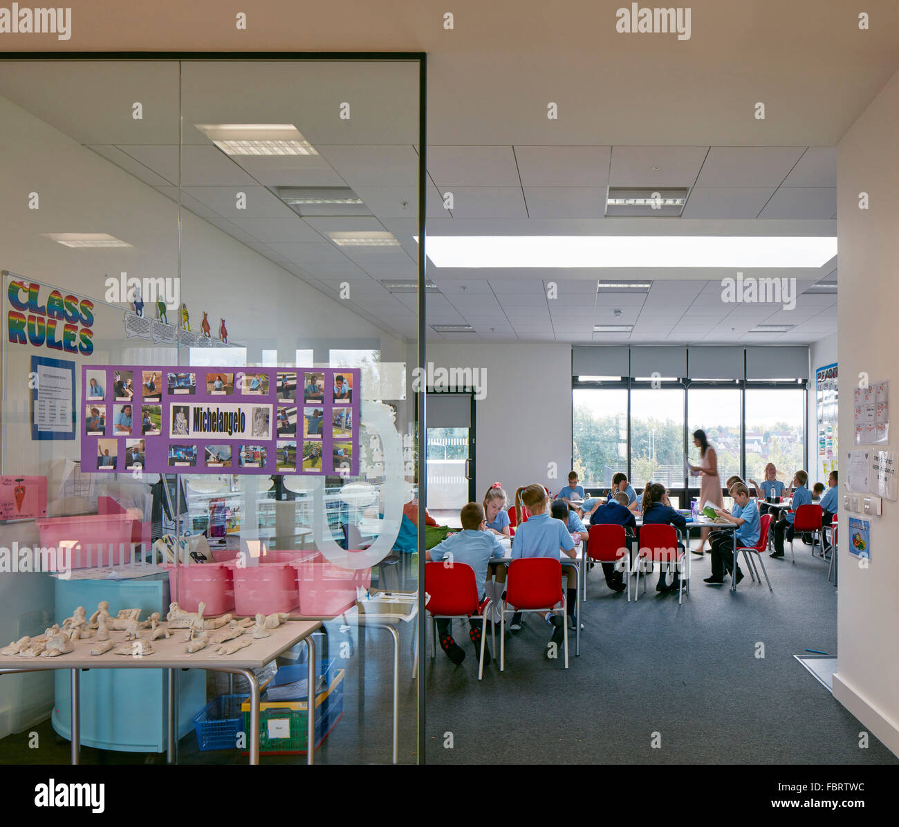 Open classroom on first floor. Lairdsland Primary School, Kirkintilloch