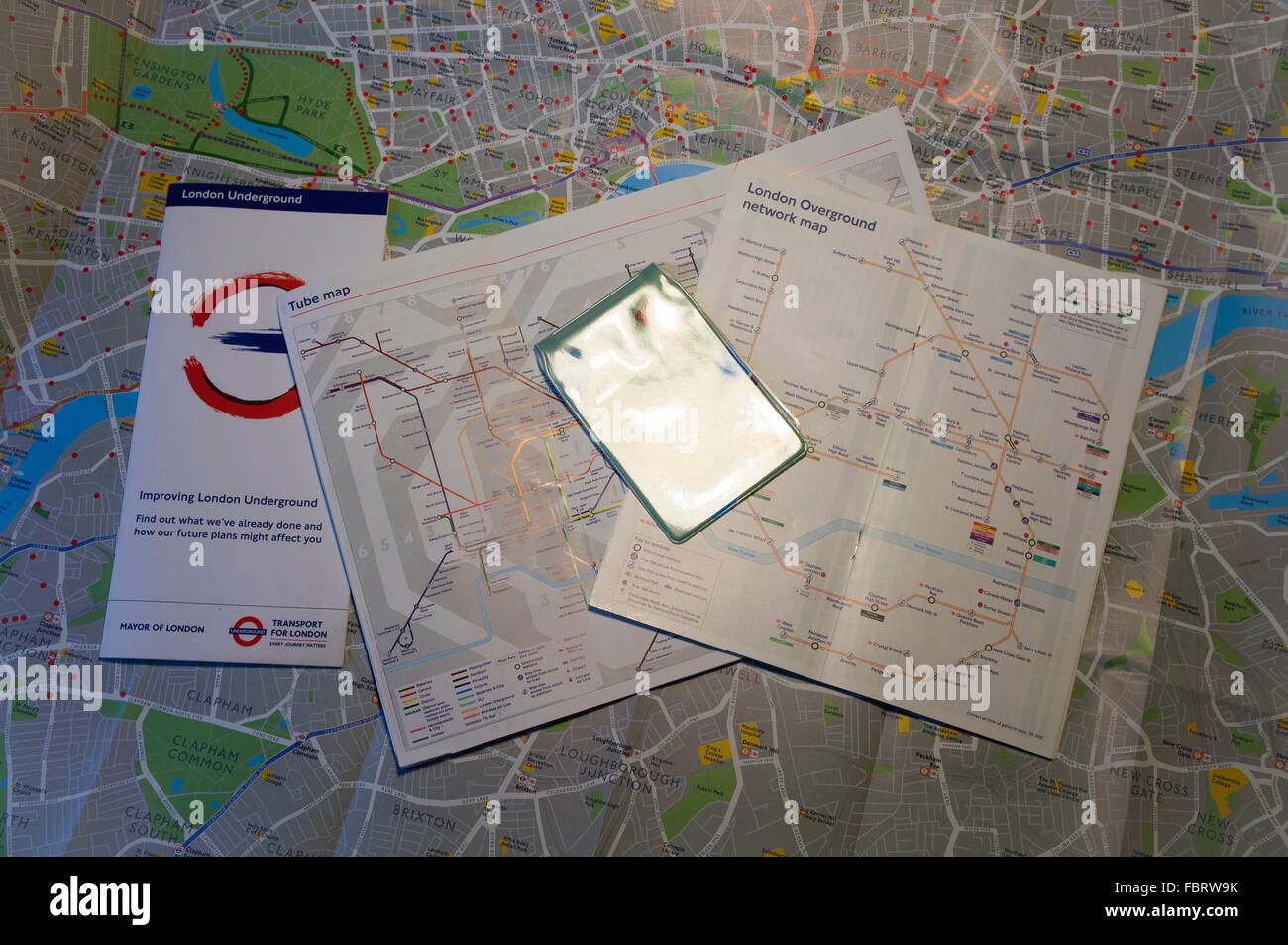 Transport for London, London Underground, Tube map, London Overground, oyster card Stock Photo