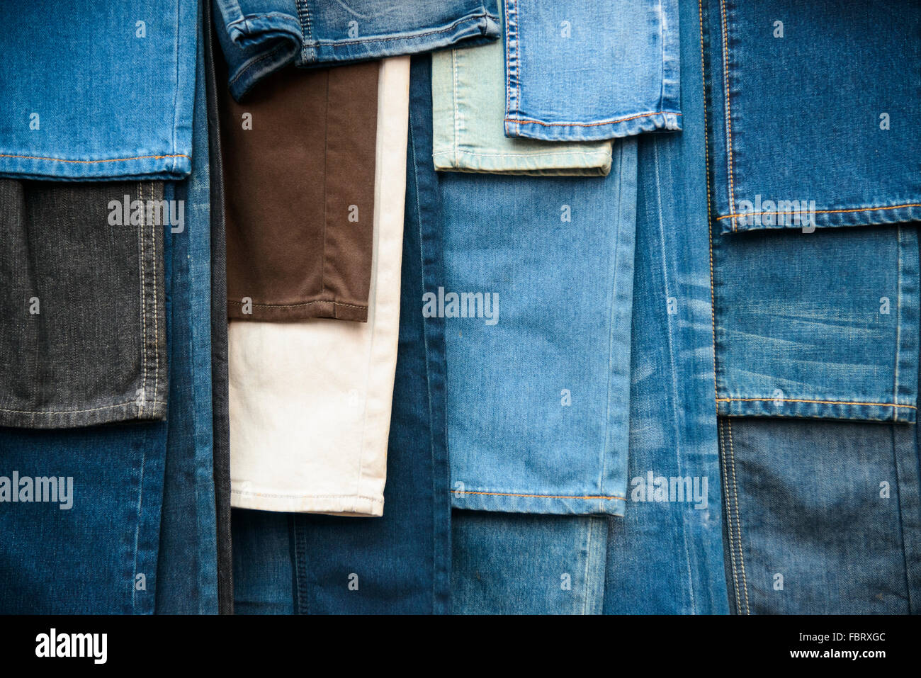 Trousers on display Stock Photo Alamy