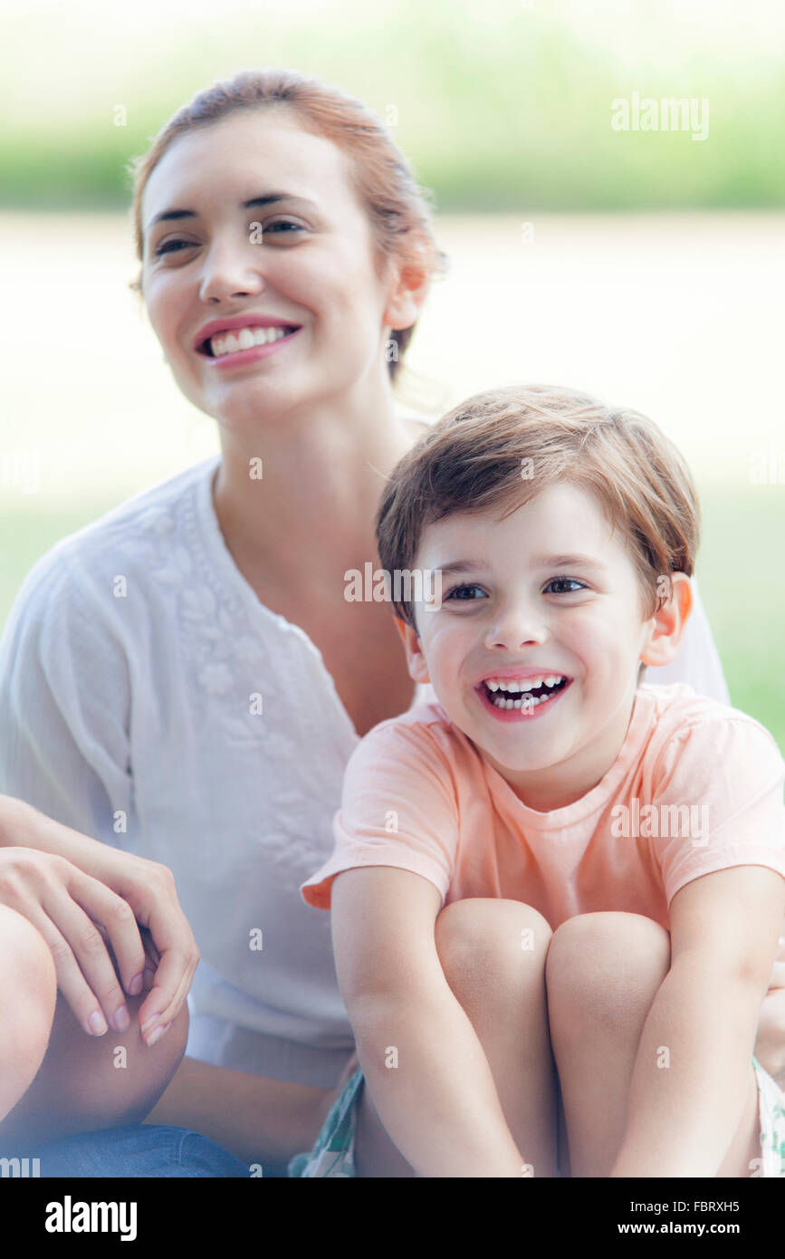 Relaxing in the park with family and friends Stock Photo