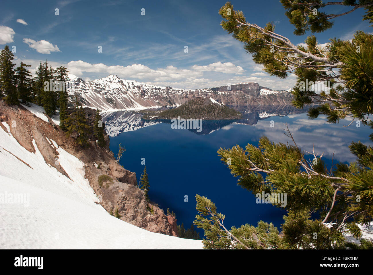 Scenic view of Crater Lake National Park, Oregon, USA Stock Photo