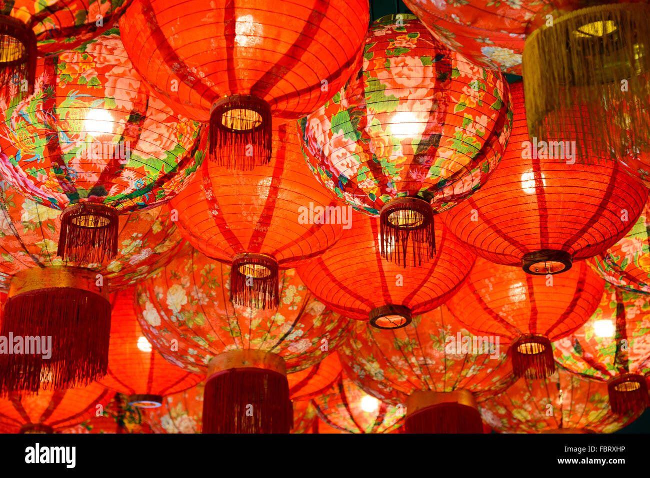 Chinese new year celebration decorations Stock Photo