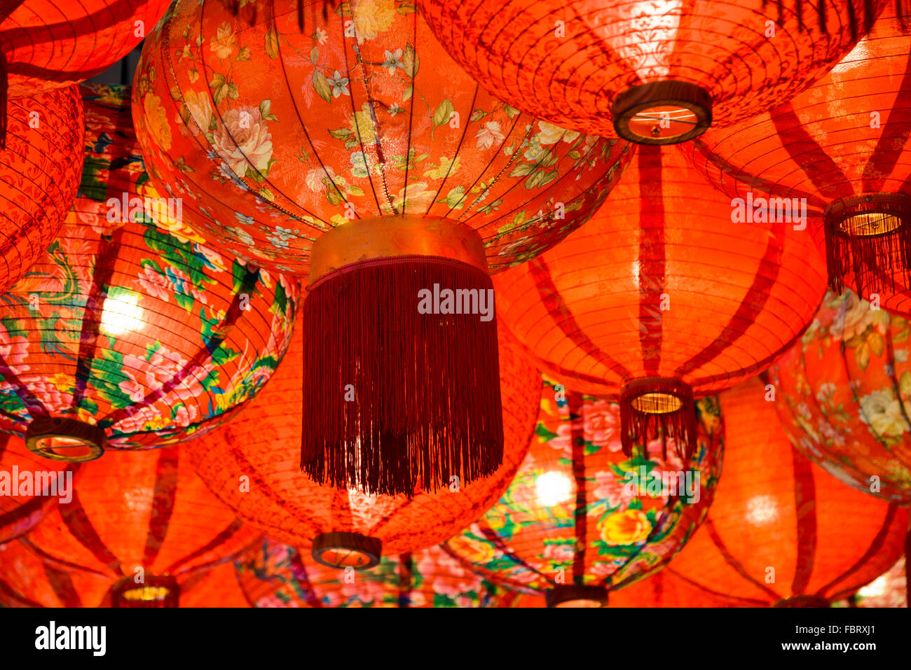 Chinese new year celebration decorations Stock Photo