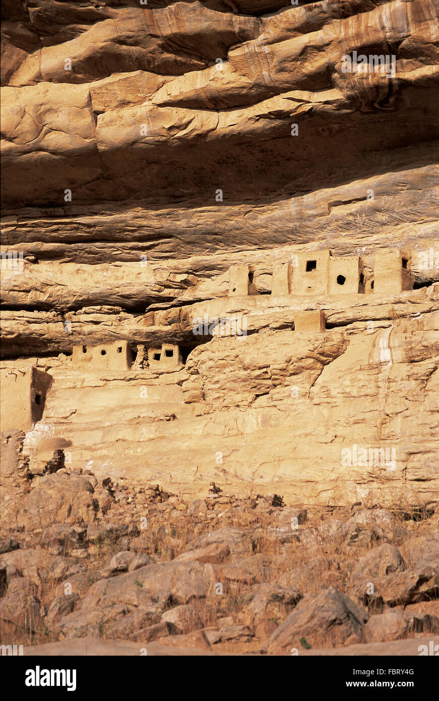 Rocks in the Falaise de Bandiagara in Mali, Westafrica Stock Photo