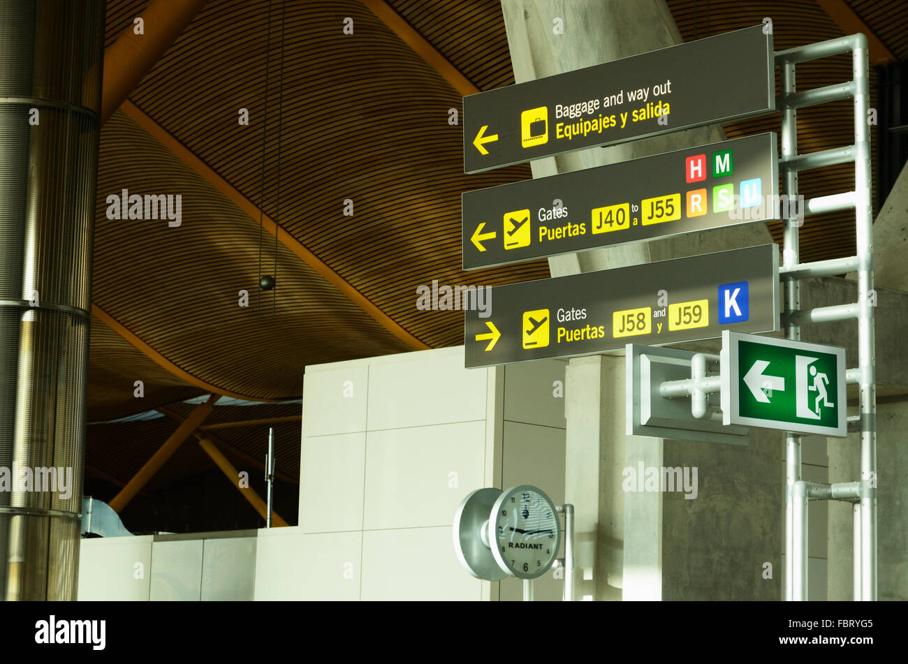 Adolfo Suárez Madrid–Barajas Airport. Terminal 4 departures area. Madrid.  Spain, Europe Stock Photo - Alamy