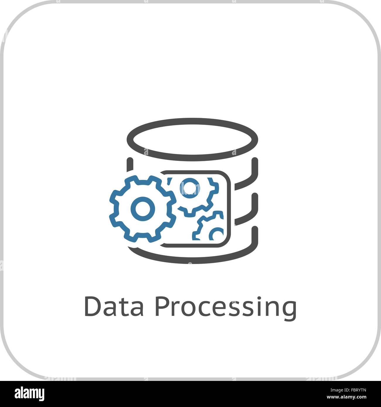 Data Processing Icon. Flat Design Stock Vector Image & Art - Alamy