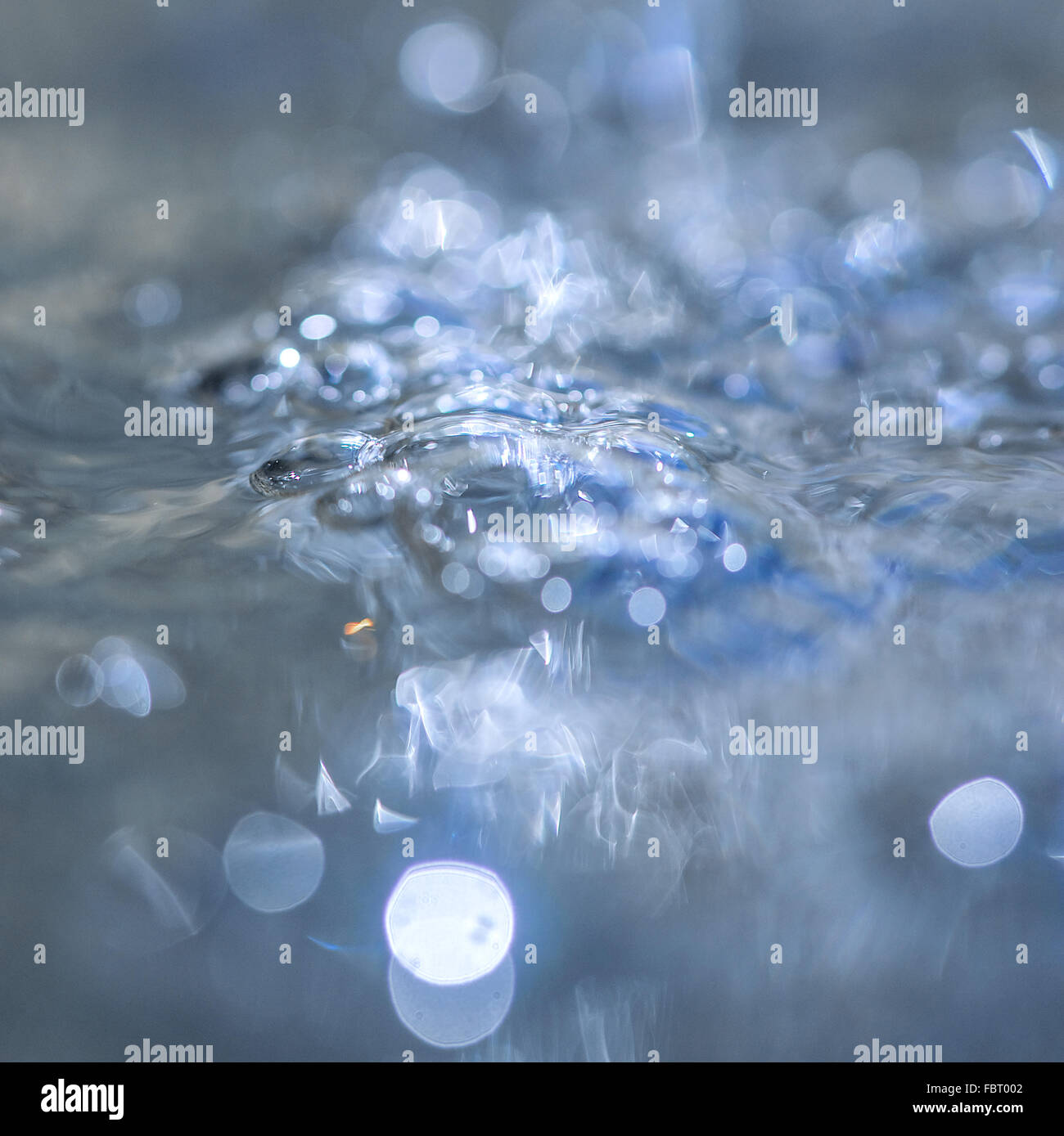 Bubbles on surface of water Stock Photo