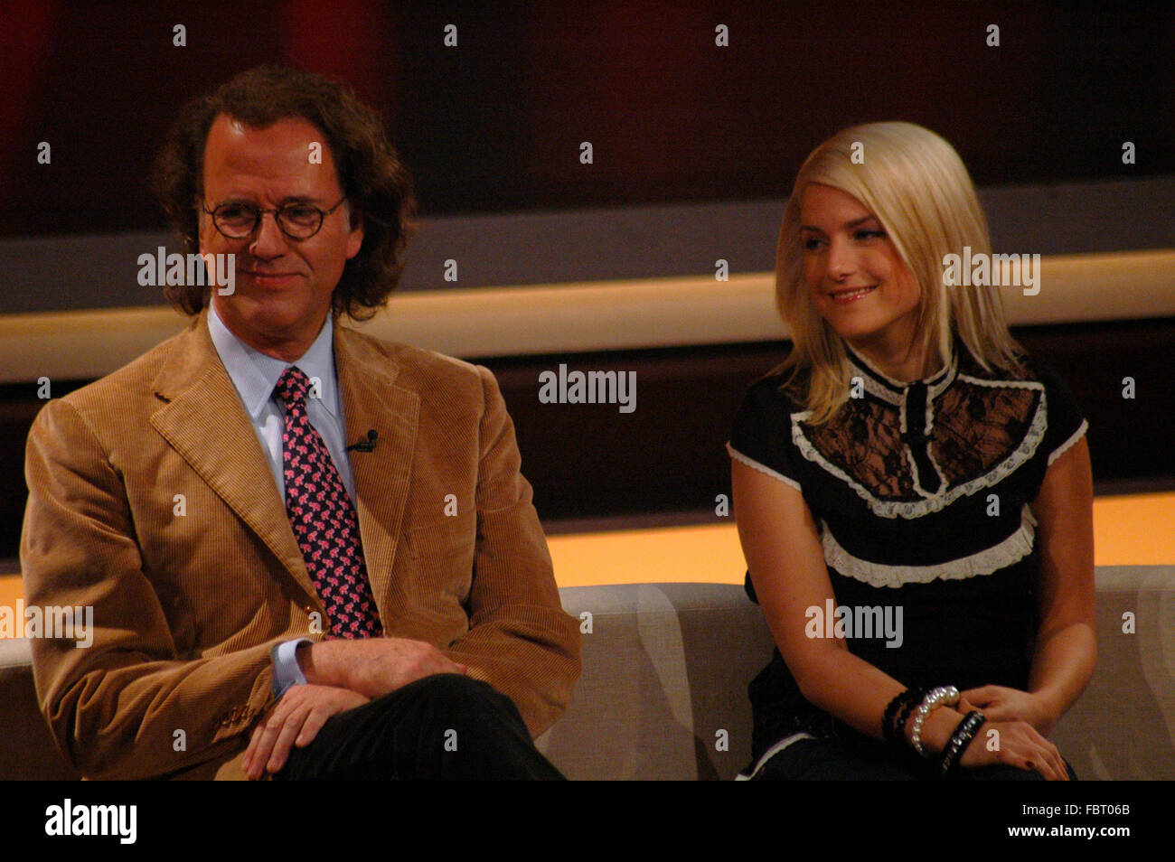 Andre Rieu, Jeanette Biedermann - TV-Produktion 'Unsere Besten - Jahrhundert-Hits' (ZDF), Erstausstrahlung: 25. November 2005, Z Stock Photo