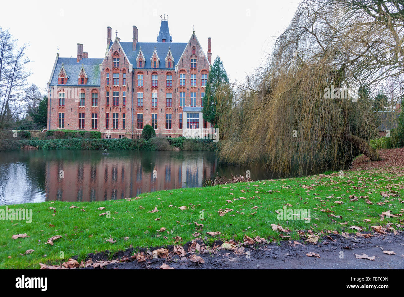 Loppem Castle which is open to the public in West Flander, Belgium