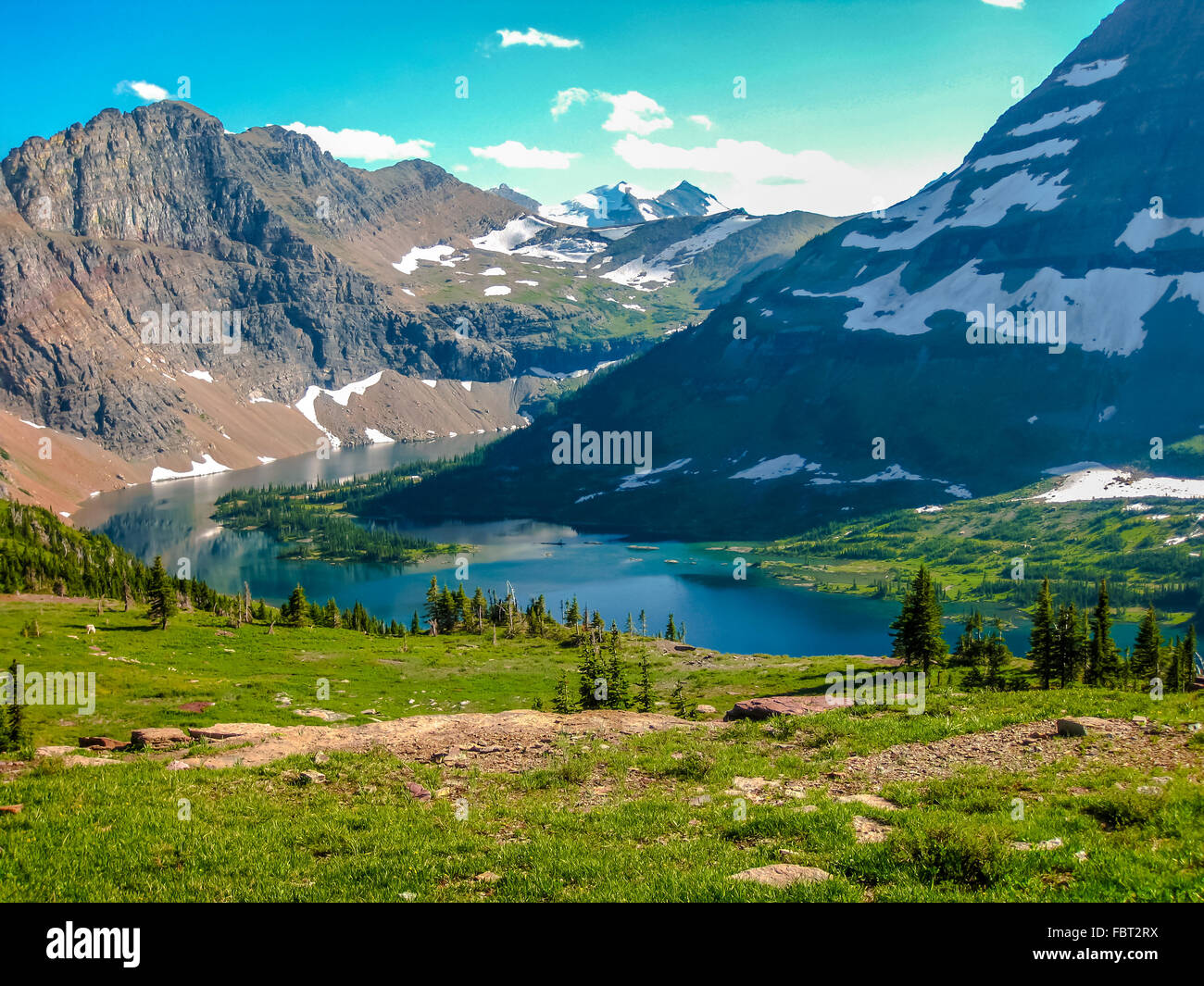 Hidden Lake in Montana Stock Photo Alamy