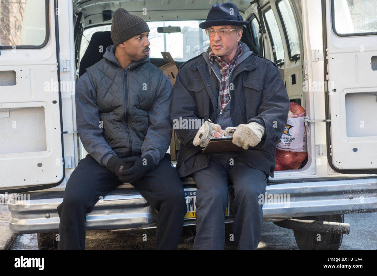 CREED (2015) MICHAEL B. JORDAN, SYLVESTER STALLONE RYAN COOGLER (DIR