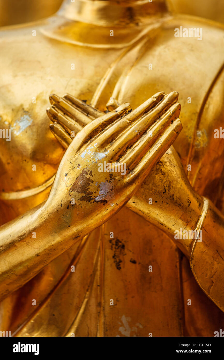 Buddha statue hands close up Stock Photo Alamy