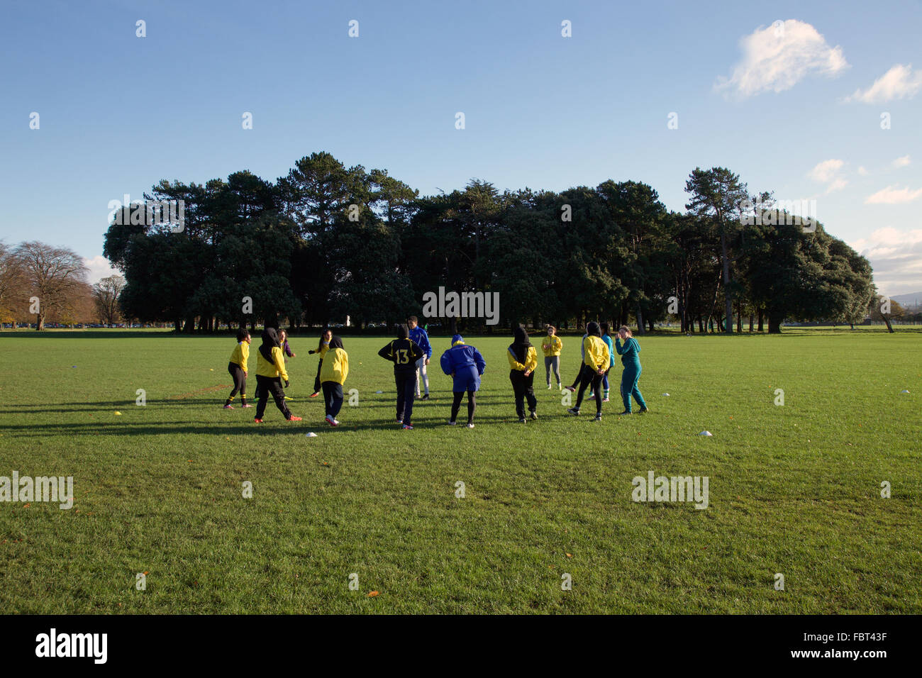 Soccer practice. Stock Photo