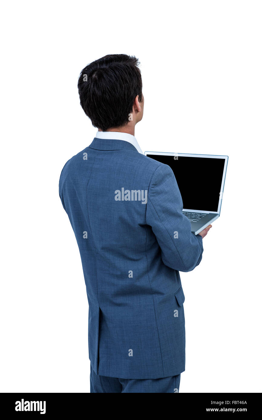 Businessman using his computer Stock Photo