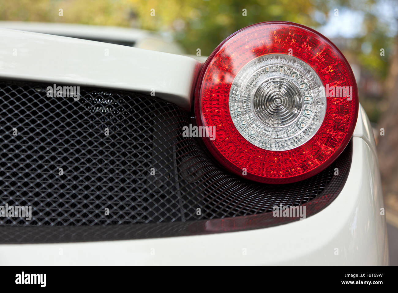 Ferrari 458 spider tail light Stock Photo