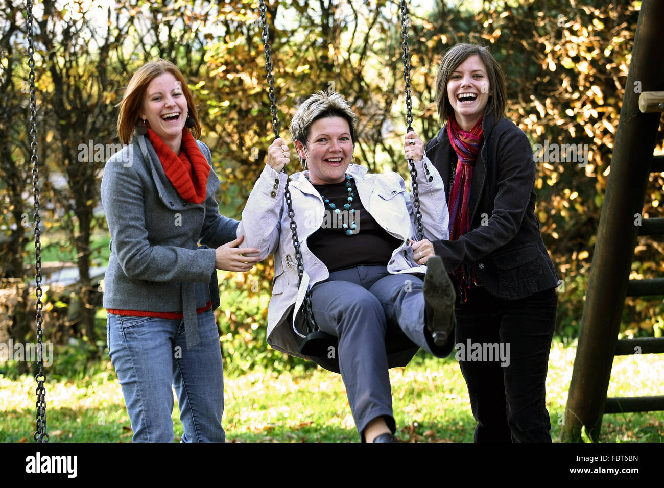 Mother with daughters Stock Photo
