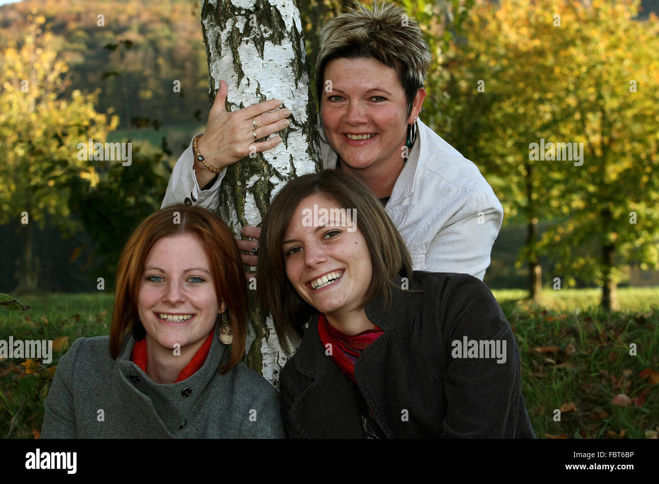 Mother with daughters Stock Photo