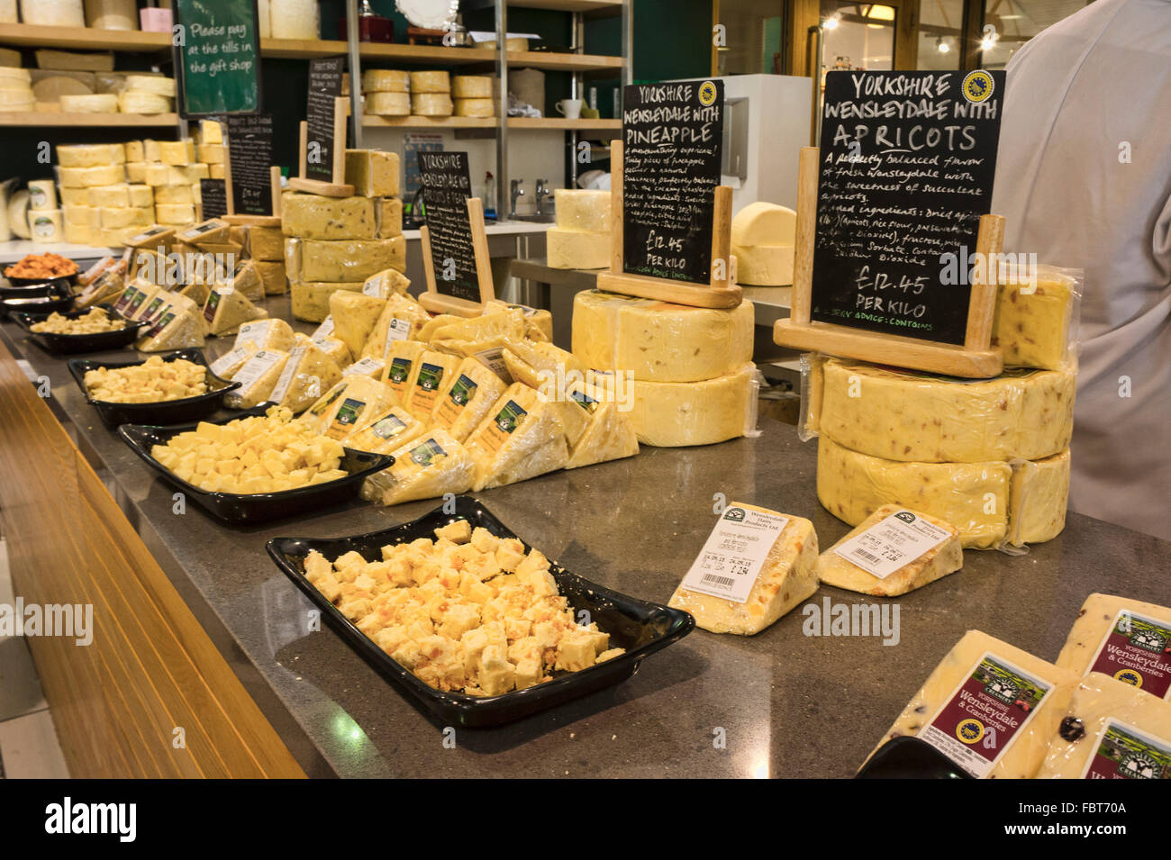 Wensleydale Cheese, Hawes visitor Centre, Yorkshire Dales, North England, UK Stock Photo Alamy
