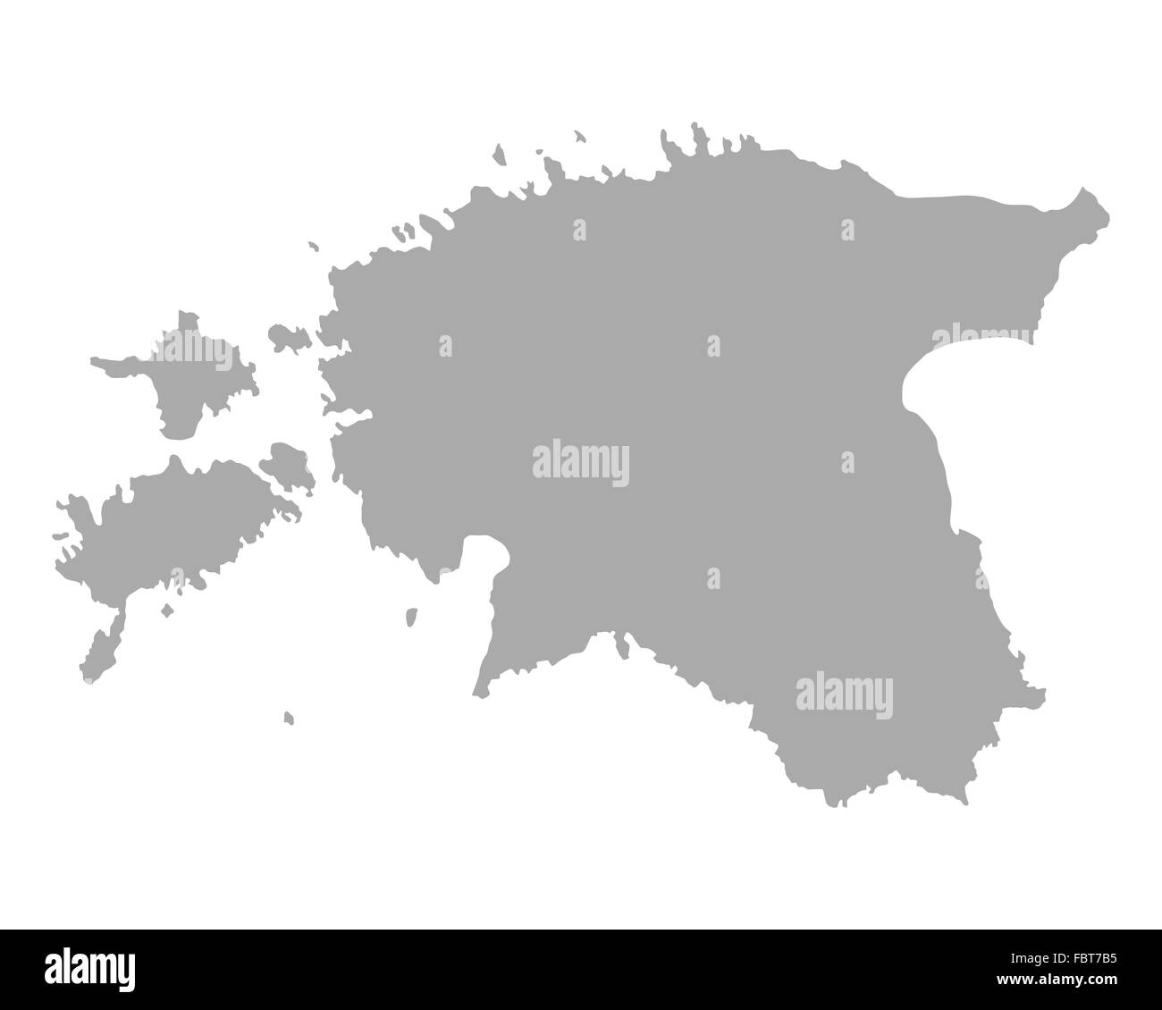 Map of Estonia Stock Photo