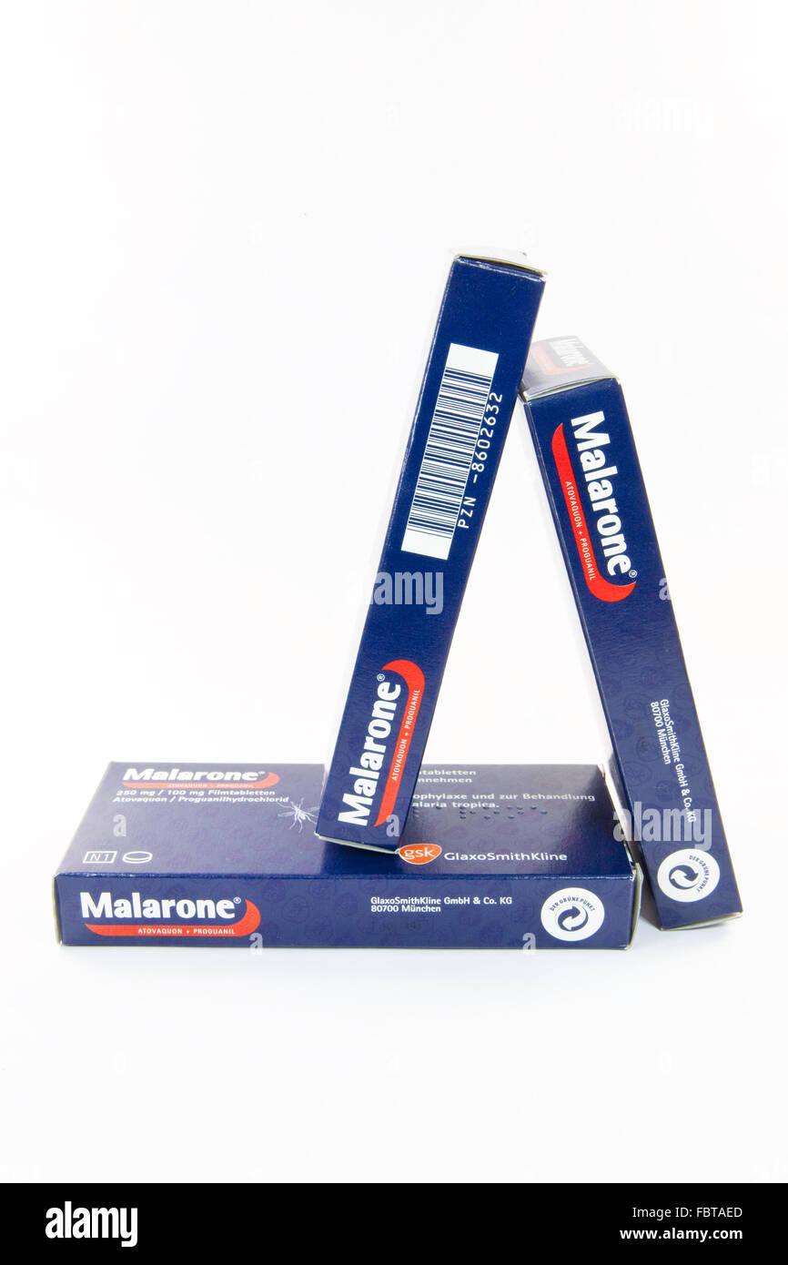 The malaria drug Malerone Stock Photo