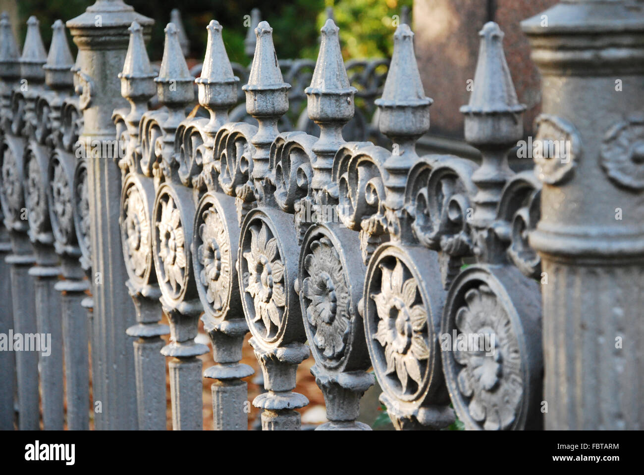 Old cemetery wrought iron fence hires stock photography and images Alamy