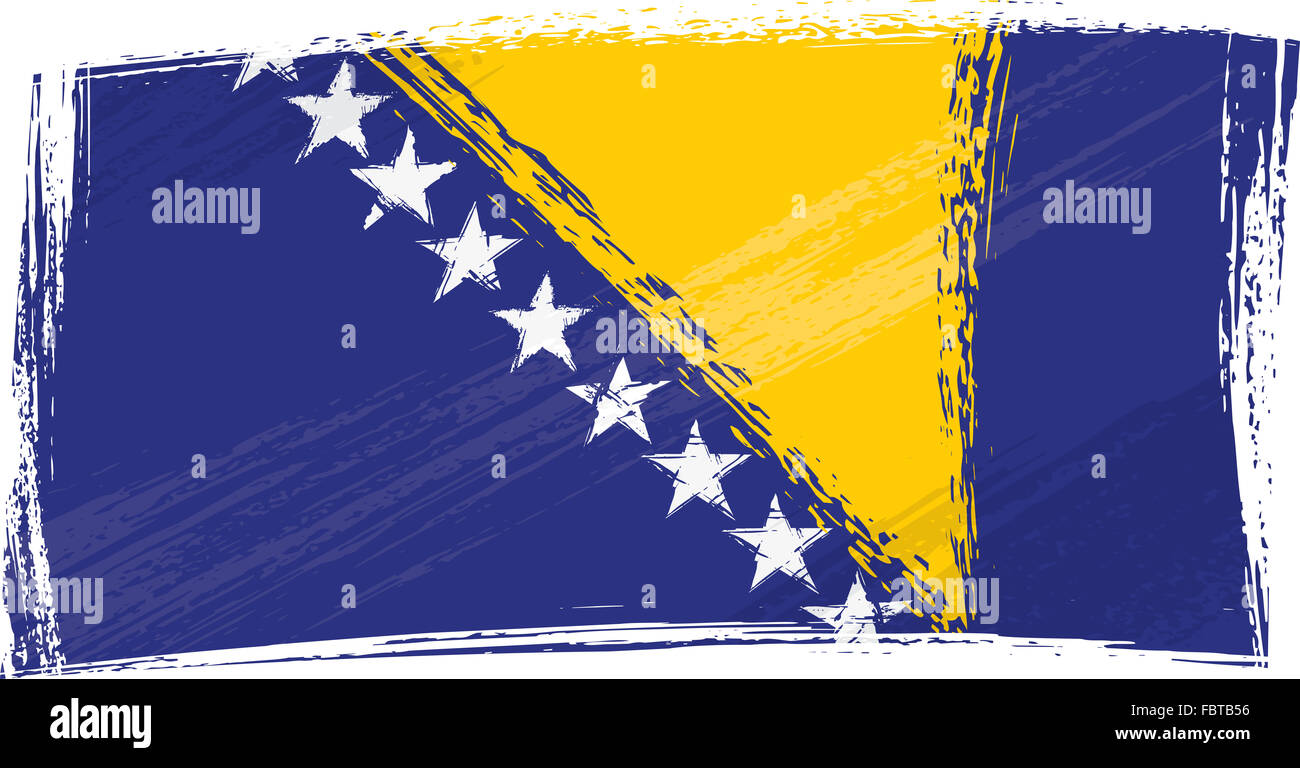 Grunge Bosnia and Herzegovina flag Stock Photo - Alamy