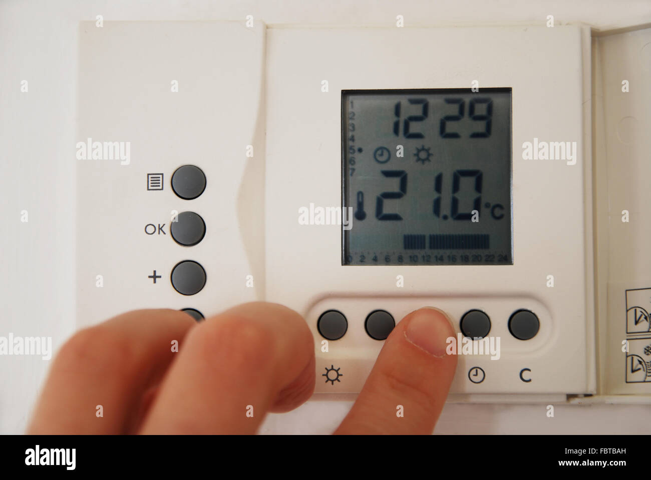 heating room thermostat Stock Photo Alamy