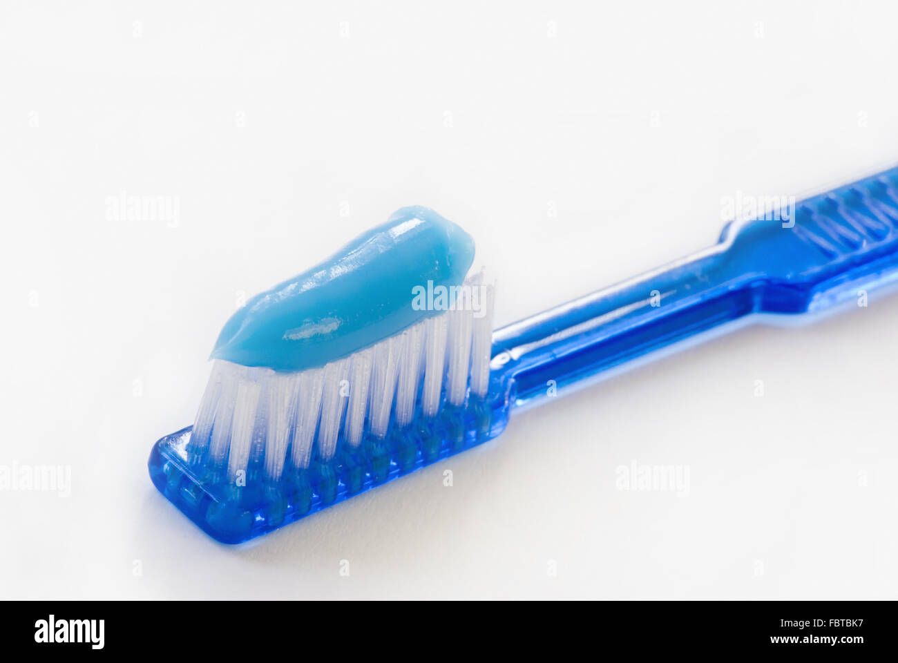 toothbrush with toothpaste Stock Photo