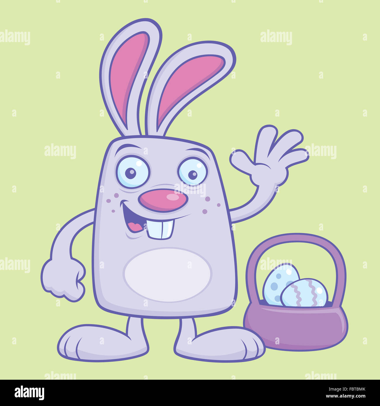 Silly Cartoon Easter Bunny Stock Photo