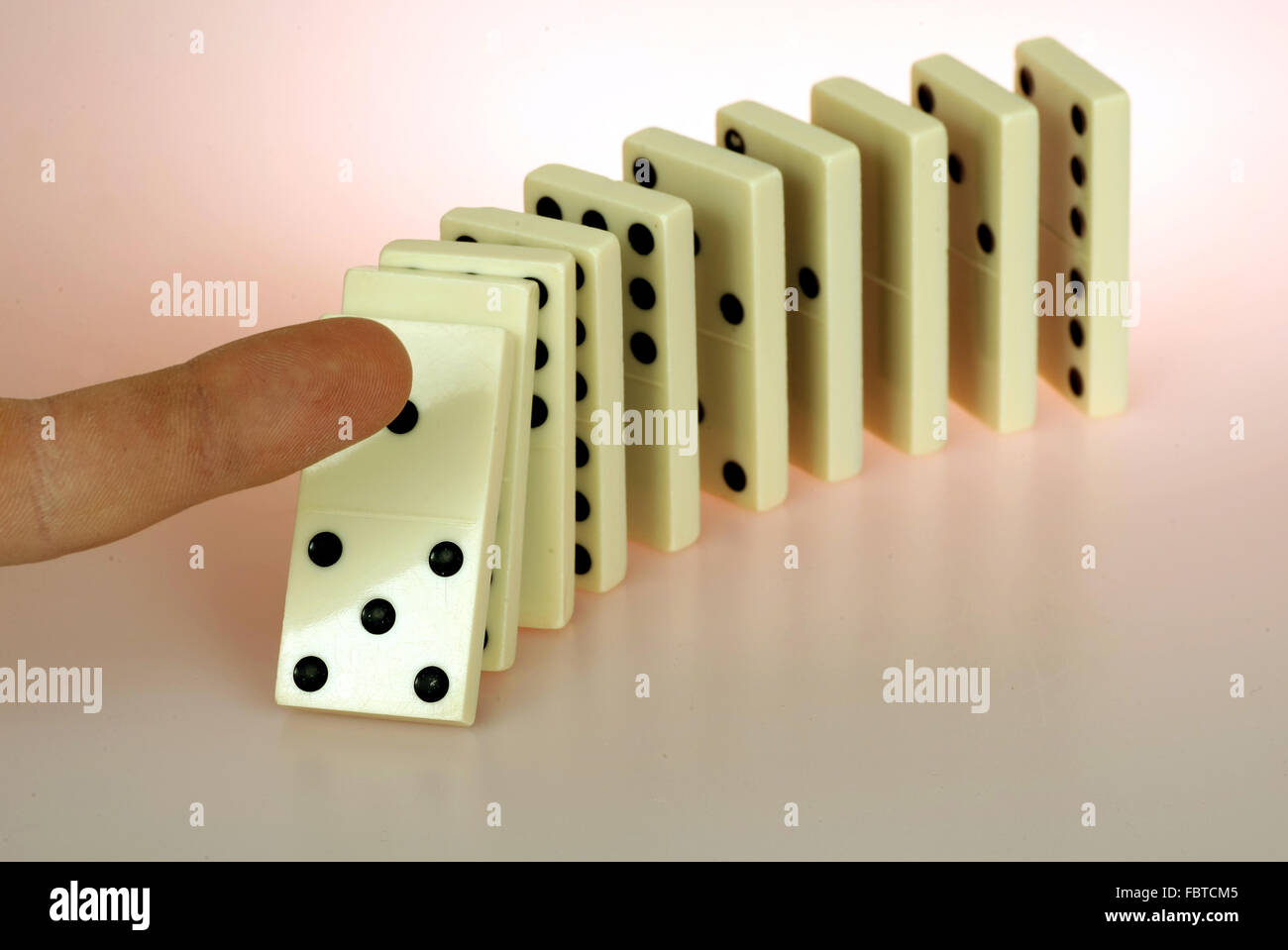 Domino Effect Stock Photo