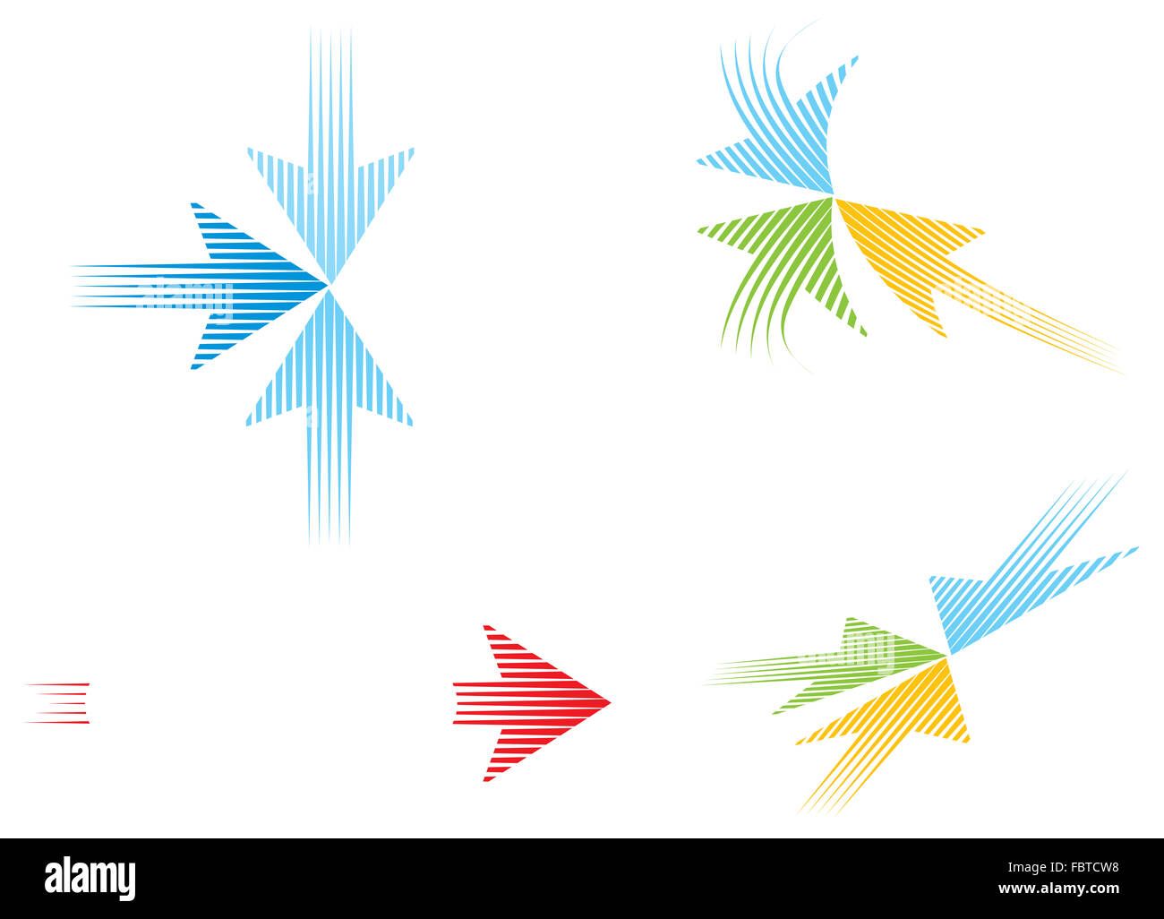 Logo templates with arrows Stock Photo
