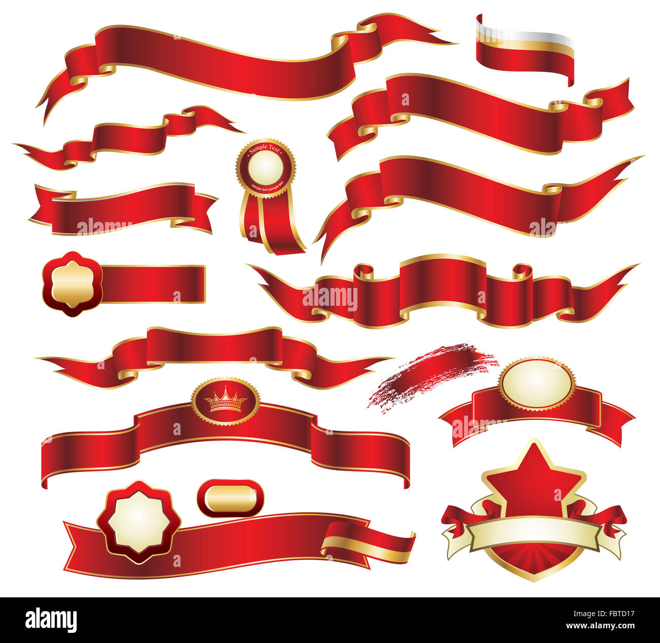 Set of ribbons Stock Photo Alamy
