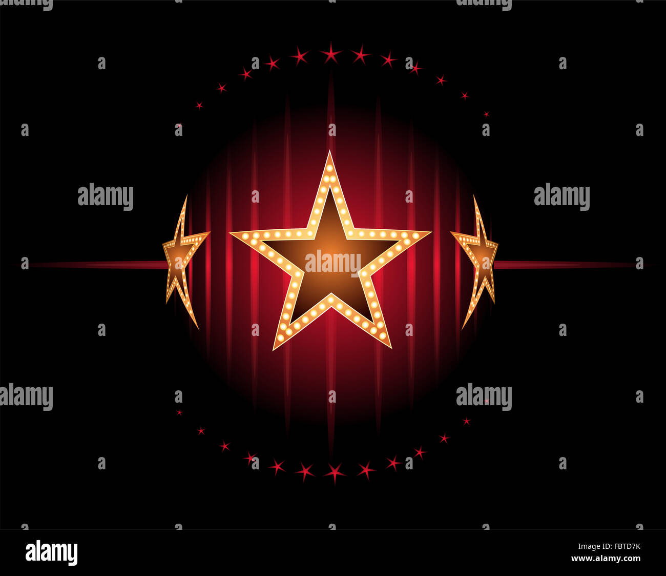 Stars in red Stock Photo