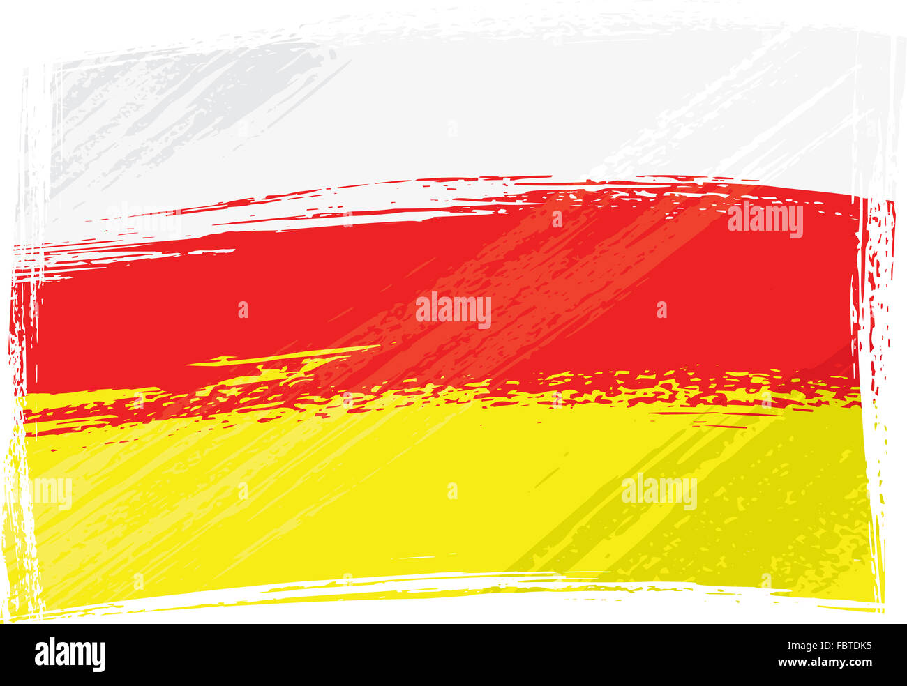 Grunge North and South Ossetia flag Stock Photo