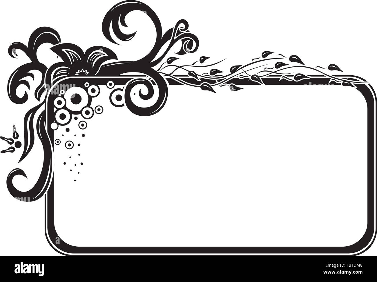Floral frame Stock Photo