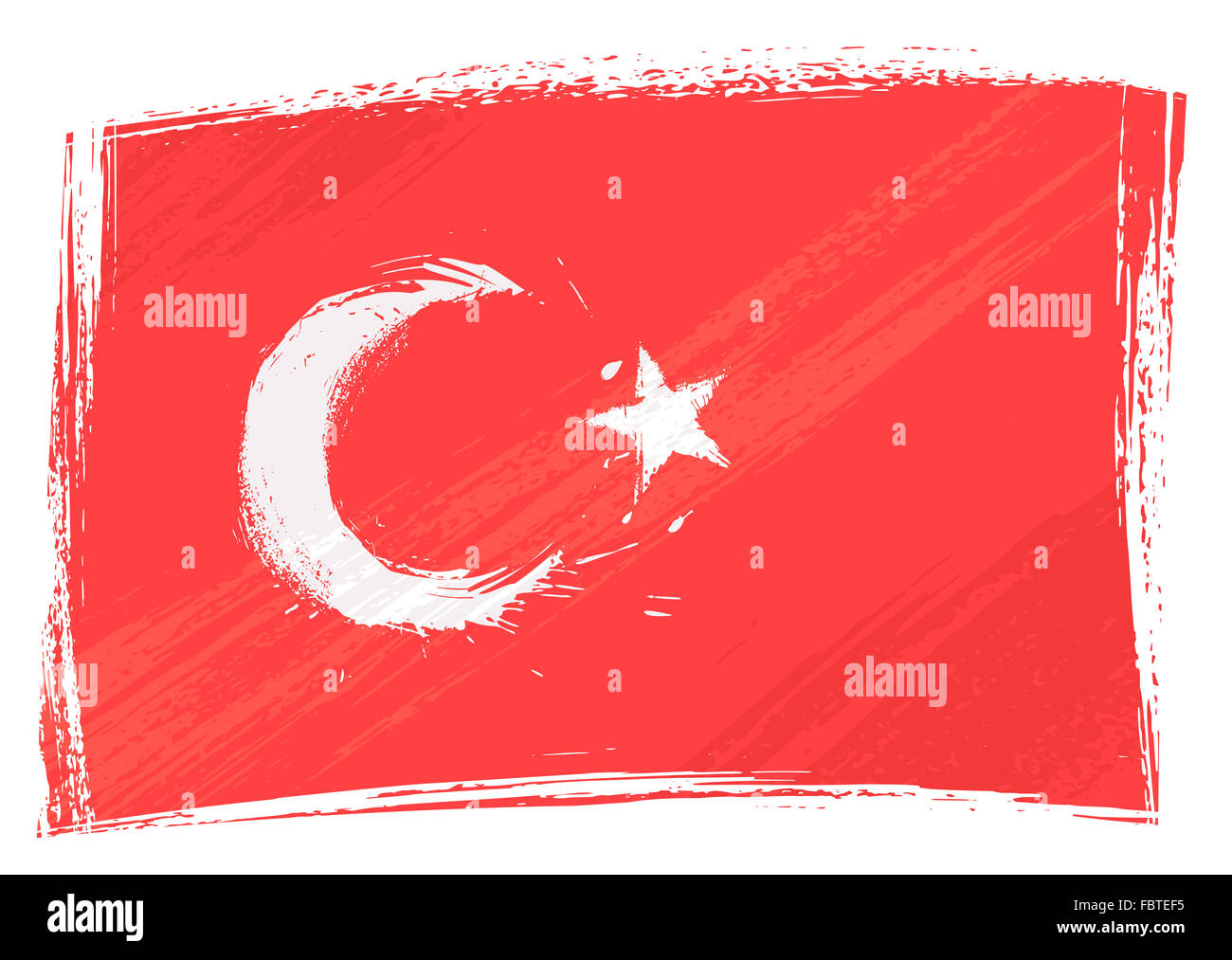 Grunge Turkey flag Stock Photo