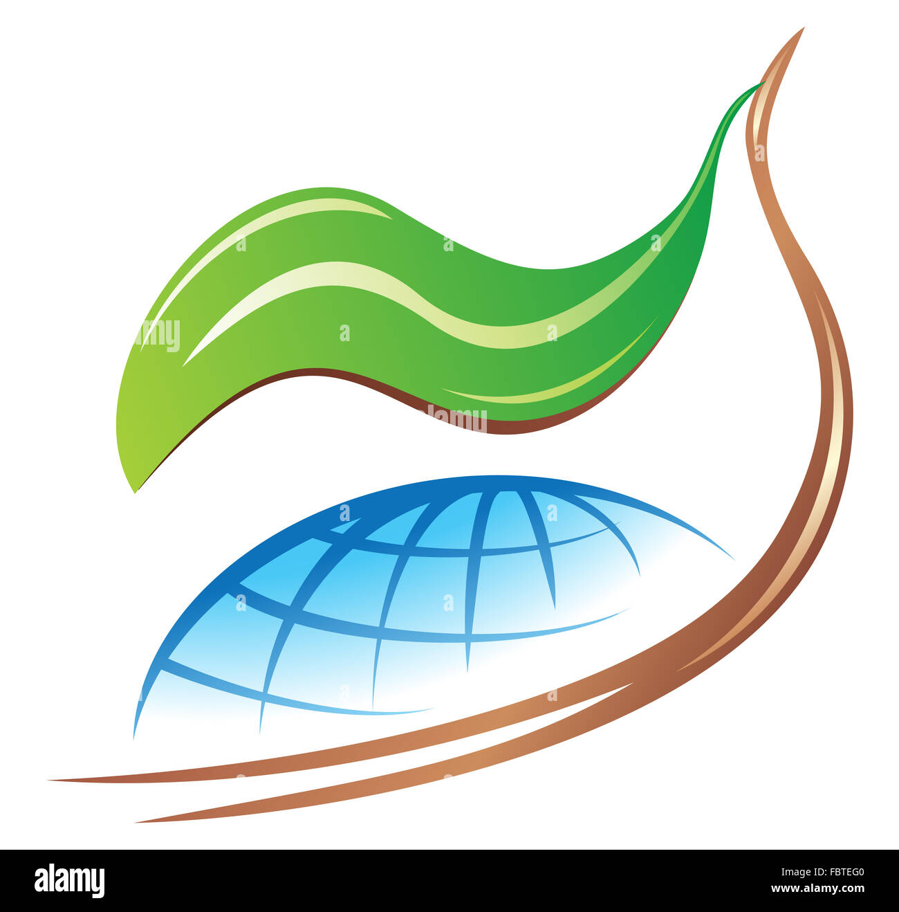 Save earth logo Stock Photo