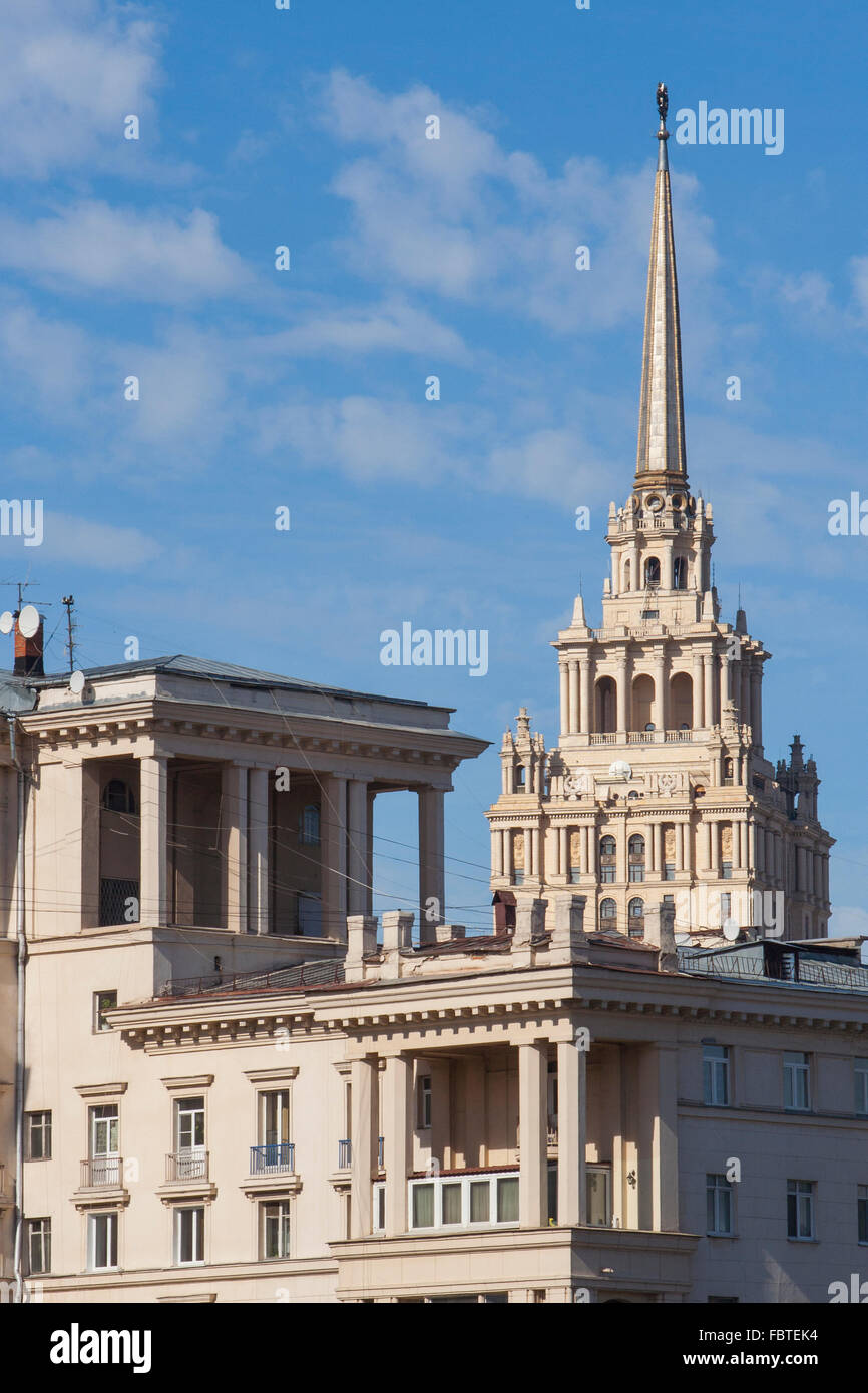 Radisson Royal Hotel Moscow (former Hotel Ukraina), one of Stalin's Seven Sisters Moscow, Russia Stock Photo