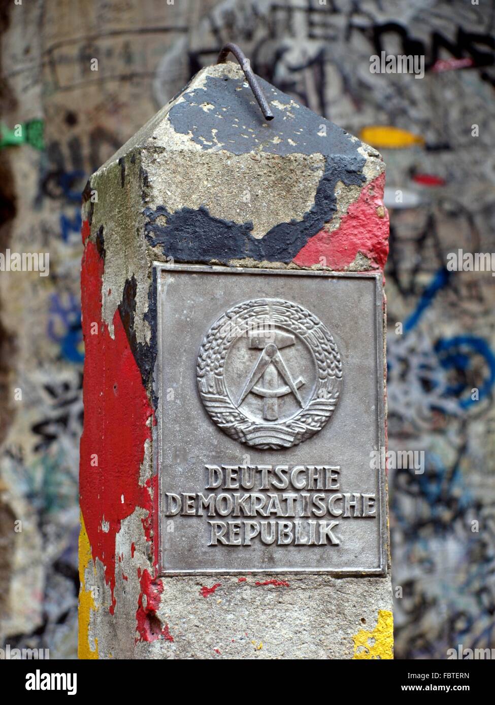 GDR border post Stock Photo
